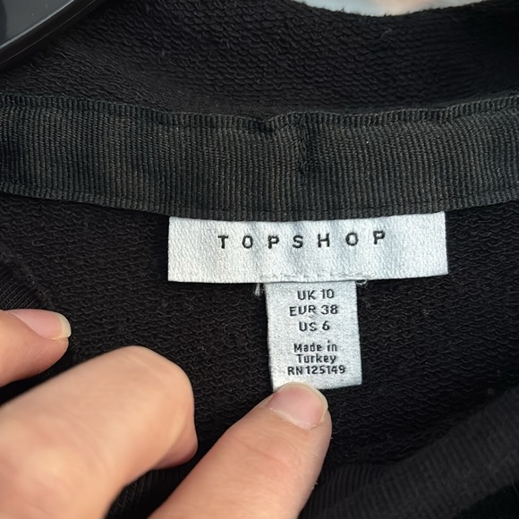 Topshop Black Hoodie Dress - Picture 4 of 5